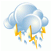 Weather: Thundery shower (Brief thunder and lightening)