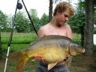 Daniel Smith 17lbs 8oz Mirror Carp from Etang de Cosse using Solar Club Mix (Squid & Octopus, Stimulin and Anchovy).