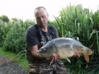 Adrian Knowless 19lbs 0oz Mirror Carp from The Riddings Fishery using dynamite.. fished close to reeds pva bag