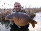 26lbs 0oz Mirror Carp from cleverley using tails up.
