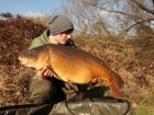 Callum Mcinerney-riley 23lbs 4oz Carp from Meadows Lake Harlow using Maggots.. Lake was still very cold after the defrost and I put a maggot rig in the shallow water were the carp were sunning