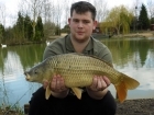 David Summers 13lbs 0oz Common Carp. NEW CC Moore glugged hookbait fished in a solid PVA bag filled with mixed size pellet, crushed N-Gage boilies.

Rig- Short Gardner Sly Soft hooklink stripped
