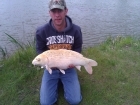 Shane Charles 20lbs 2oz Koi Carp from Jeagors Farm Fishery. Caught using a luncheon meat stringer