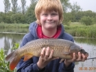5lbs 8oz Common Carp from turf pool using Mainline Cell.