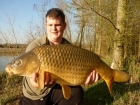 23lbs 8oz Common Carp from Linford lakes. Caught on a zig fished under The surface with mixers over the top.