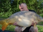 Kieron Axten 34lbs 5oz Mirror Carp from Morgane - Bigot Lakes using Mainline Cell.. Open Water