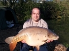 28lbs 1oz Mirror Carp from Rookley Country Park
