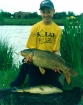 13lbs 0oz Common Carp from Brook Meadow. Brace of commons caught from gravel bar near island