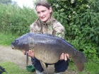 Ashley Morris 28lbs 0oz Mirror Carp from Ashmire using Tails up.