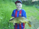 Aran Handley 6lbs 14oz Common Carp from Leire using Hovis.. One of my first ever carp and what a beauty