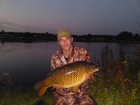 22lbs 4oz Common Carp from Baden Hall Fisheries using richworth kg1.. 3 oz fox inline pear lead..fished with large pva bag with pellets..6 inch anti eject rig. 
kg1 boilie on the hair with avid corn