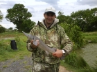Philip Alexander Potter 5lbs 0oz Sturgeon from Leighton Pools. luncheon meat  ledger very cold and very windy on the day
