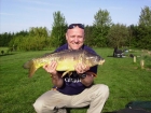 Nigel Matthews 12lbs 11oz Mirror Carp from Willow Marsh Fisheries using Plumrose.. Caught on Luncheon meat in margin,on 8lb mainline using a float and a no 12 hook at a depth of 2ft, a PB for me im