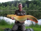 Kristian Horlock 43lbs 12oz manderine catfish from Castaway Lakes