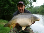 26lbs 0oz Mirror Carp from Sweet Chestnut Lake using Mistral Crab and Crawfish 15mm.. Standard semi-fixed leger tactics, 10 metres out in open water.