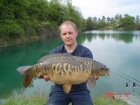 19lbs 5oz carp from Blue Pool using pooped up corn.