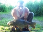 Gazza Martin 12lbs 4oz carp from tixall park pool using maineline.. caught off the surface