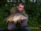 12lbs 2oz Mirror Carp from tixall park pool using dynamite.. source 18mm boilie tipped with fake corn on long shank hook blow bak style