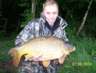 16lbs 2oz Common Carp from Club Water using sticky baits bloodworm dumbells.
