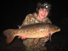 Josh Jackson 11lbs 4oz Mirror Carp from Carthagena Fishery. I was down for a quick over nighter so it was down the lake and setting up in the half dark and the matter of putting two rods out into a
