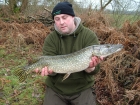 8lbs 3oz Pike from Local Club Water using Smelt.. Speant the whole day fishing as a family today. Thanks to Nathan at Stapeley for helping us with anti tangle rig - spot on!