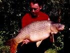 Kieron Axten 30lbs 0oz Common Carp from Les Quis. This was the most productive of our trips to Les Quis with 19 carp during the week. This one was stalked on a patch of bubbles found on the end of