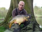 Paul Fletcher 10lbs 12oz Carp from Secret Lake using Enterprise Tackle.. Caught from a pre-baited swim at 40 yards range at the edge of emerging lily pads. Using a 12ft Greys X-Flight Barbel rod,