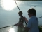 Tim and Dan playing in a surface caught common (see Tim's Fish Captures for details)