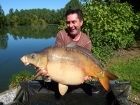 Linda Miller 42lbs 0oz Mirror Carp from millers french fishing holidays- Etang Hirondelle