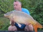 Kieron Axten 26lbs 11oz Mirror Carp from Mas Bas - Angling Lines Holidays using Quest Baits Rahja Spice.