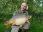 25lbs 10oz Mirror Carp from Golden Oak Lake - Angling Lines Holidays using Quest Bait  Ghurkka Spice Flouro Pop Up.. Caught in open water at 30 yards.