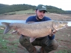 Juandita Punales Sanchez 19lbs 4oz comizo barbo from lake secret (Extremadura). comizo fishing guide in Spain. www.barbelextremadura.com facebook: barbel extremadura.