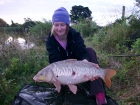 Kirsty Barnett 11lbs 9oz carp from Bain Valley Fisheries