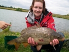 8lbs 6oz carp from Bain Valley Fisheries using method feeder.