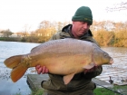 John Morley 25lbs 4oz Mirror Carp from Rookley Country Park using carp company.. winter