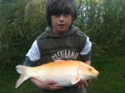 Ethan Reeve 8lbs 0oz Koi Carp. Caught using a method in line feeder,