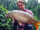 Kieron Axten 23lbs 3oz Mirror Carp from Cuttle Mill Carp Fishery using Mainline Grange CSL.. Neville's Swim