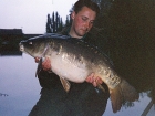 Kieron Axten 25lbs 12oz Mirror Carp from Cuttle Mill Carp Fishery using Paul Walker Monster Crab.. Carnage on Peg 8 - I caught 9 fish in one day - four twenties out of the woods! Awesome!