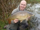 12lbs 4oz Common Carp from Birch House Lakes using Quest Bait  - Surf n Turf.. Using stalking tactics - Pellet Waggler Rod, Centerpin reel and 6 lbs line.