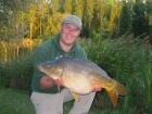 26lbs 7oz Mirror Carp from Les Burons Carp Fishing using Mainline Fusion.. Caught fishing to left side of island in 3 feet of water. Using Century NG Rods, Shimano 6000GTE reels, 15lbs Shimano Catana